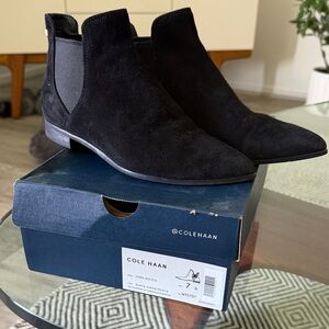 Cole Haan Women's Black Suede Ankle Boots